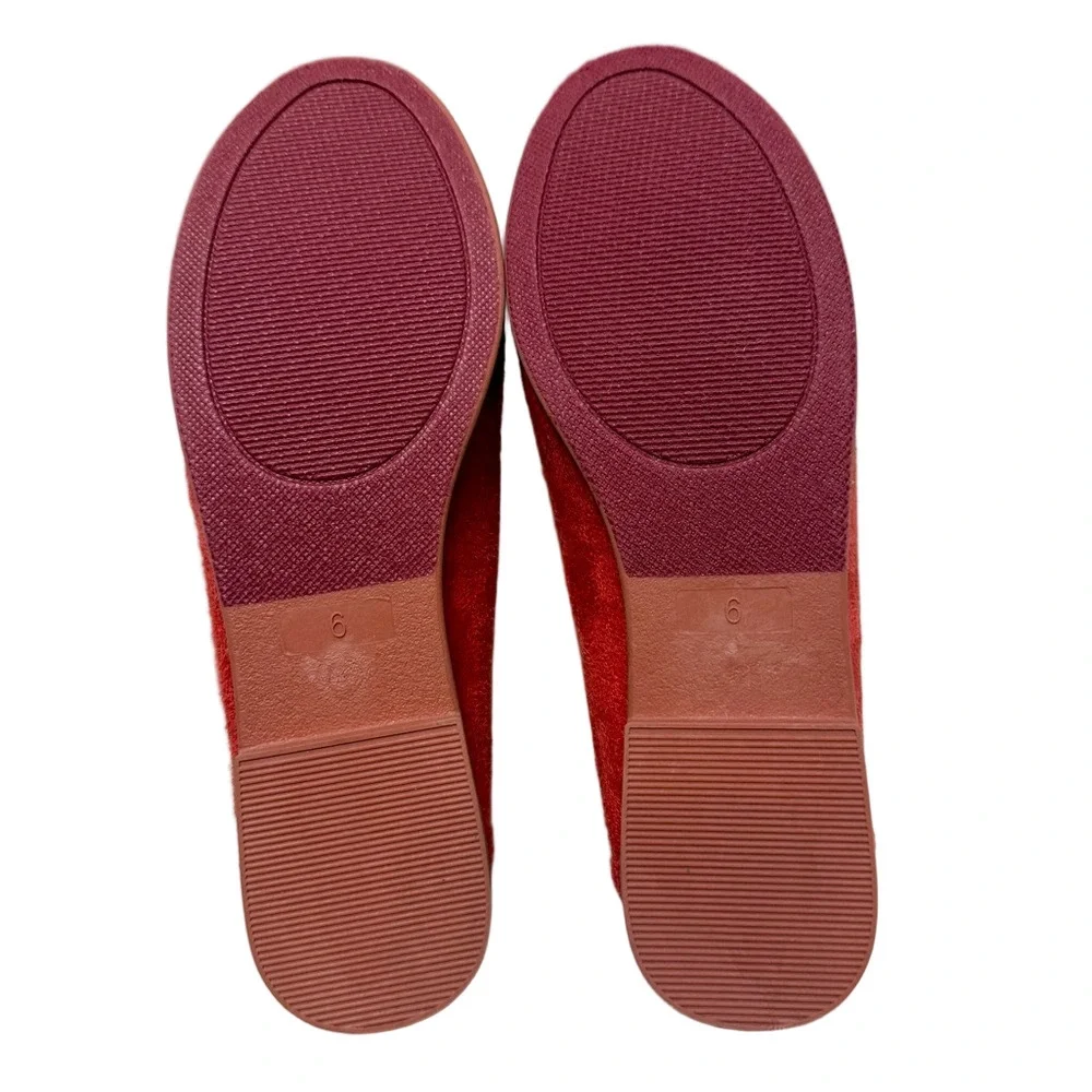 Elegant Red Women's Suede Loafers
